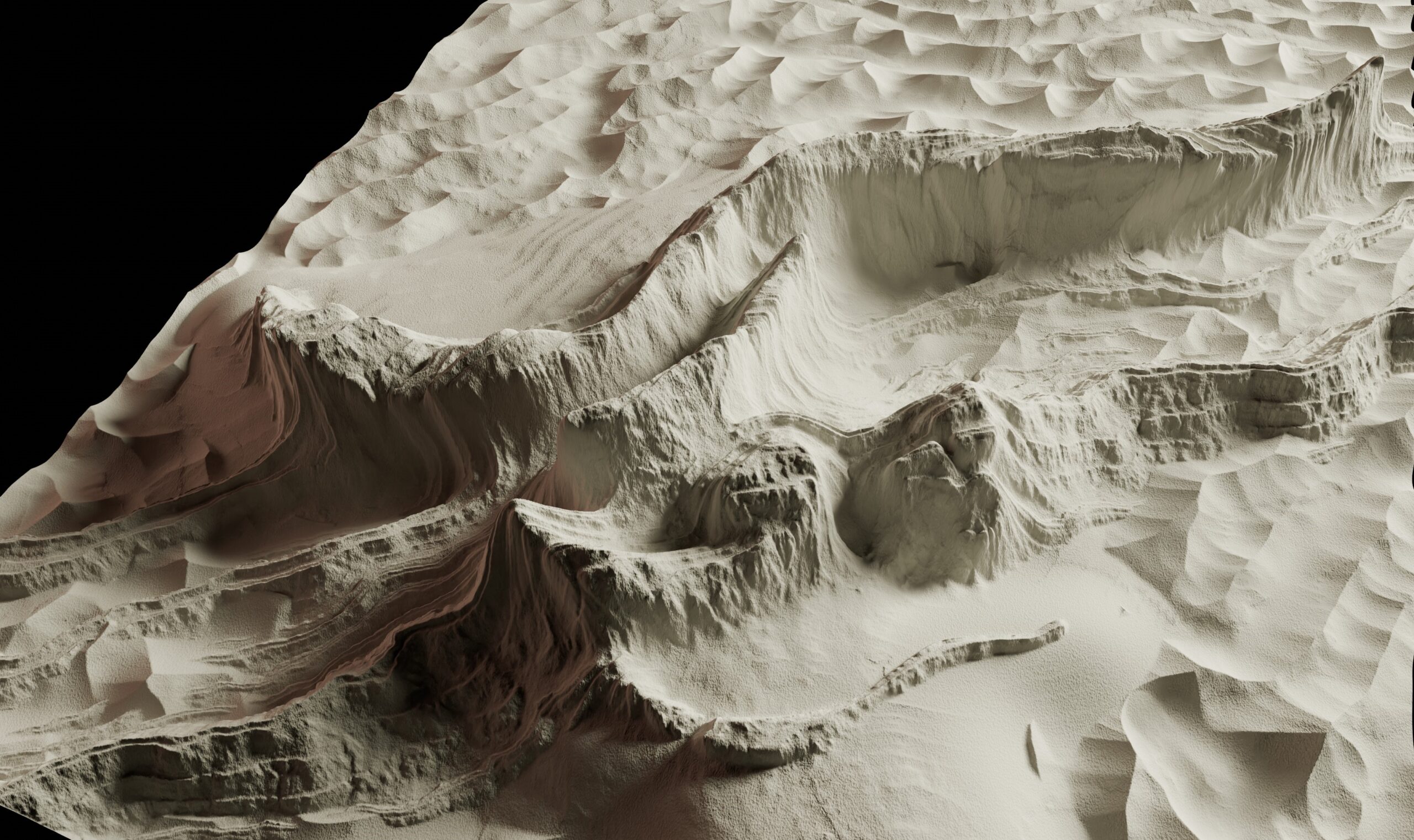 Kunst Reinickendorf - Masoud Morgan_Pejvāk (Aus der Serie Pejvāk)_Detailaufnahme_CNC-gefräste Hartschaumplatte, 10 x 40 x 60 cm © Masoud Morgan