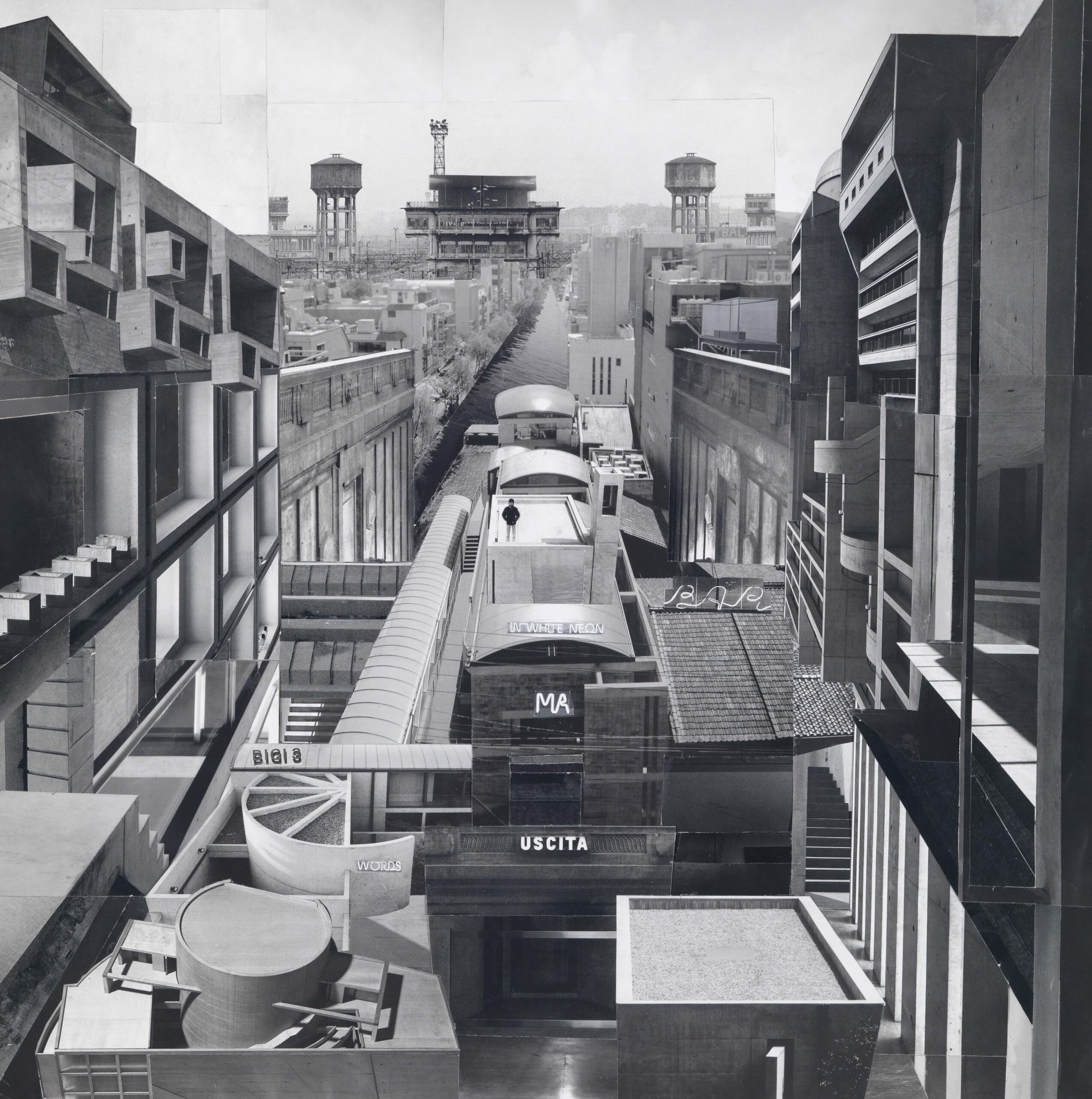 Kunst Reinickendorf - Matthias Pilsz_The only living boy in New York, Papiercollage, 48 x 48 cm © Matthias Pilsz