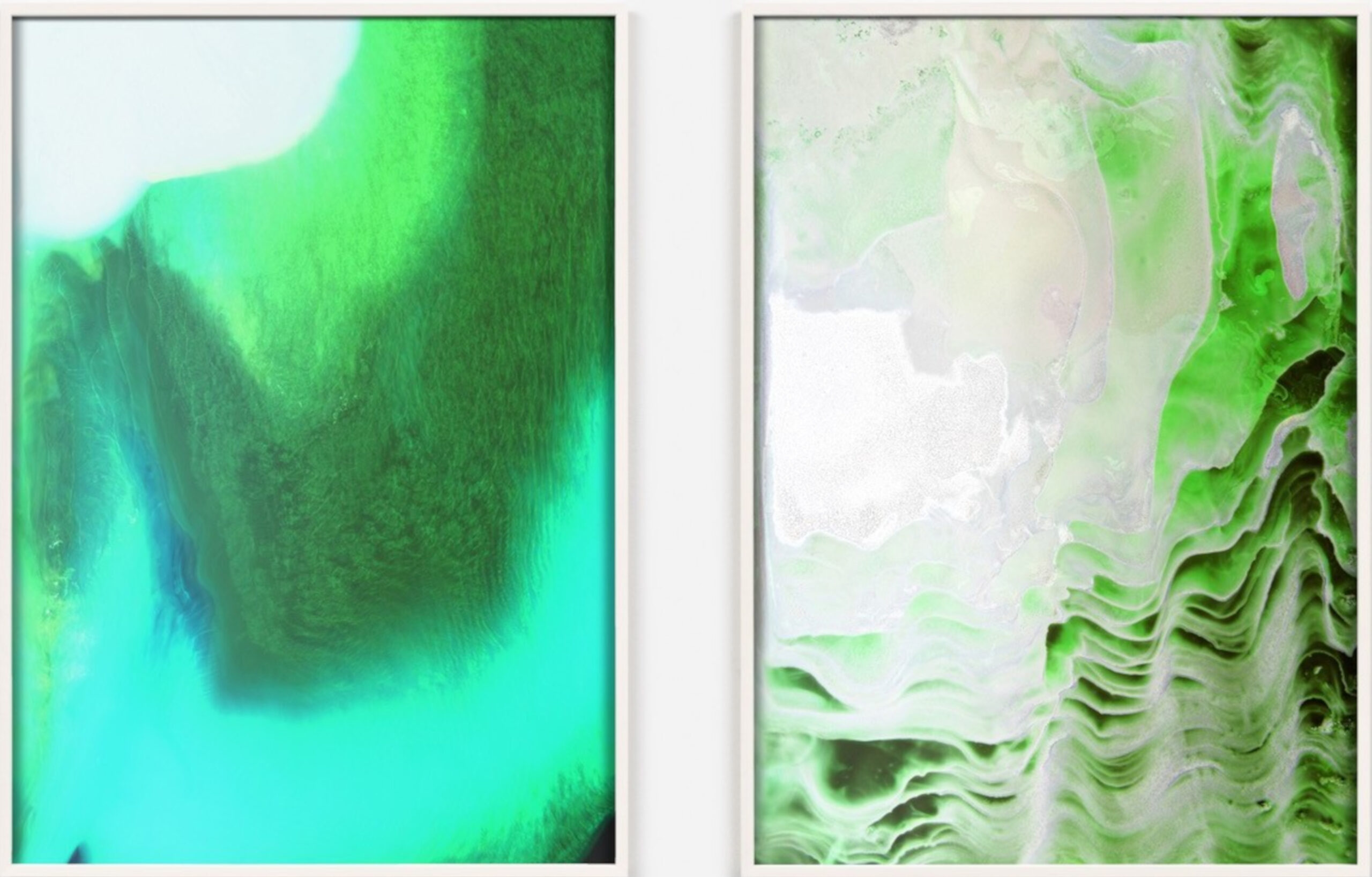 Kunst Reinickendorf - Johanna Jaeger, liquid_liquid/liquid_solid_4, 2025, 2 Archival Pigment Prints, je 112 x 80 cm, gerahmt © Johanna Jaeger